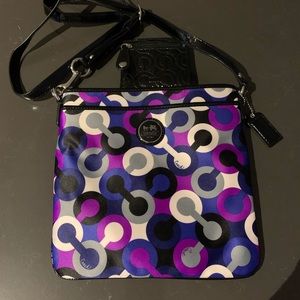 NWOT Coach Shoulder purse with matching wallet.